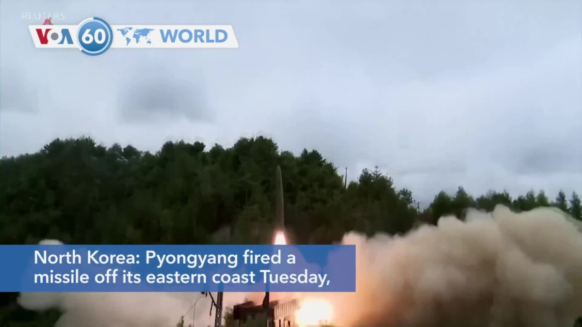 VOA60 World – North Korea Launches Another Missile